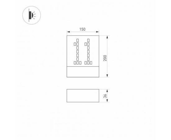 Уличный настенный светодиодный светильник Arlight LGD-Sign-Wall-S150x200-3W Warm3000 031060, изображение 2