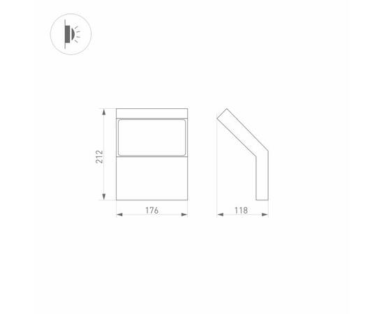 Уличный настенный светодиодный светильник Arlight LGD-Ecran-Wall-9W Warm3000 029989, изображение 2