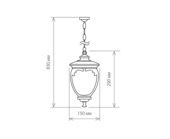 Уличный подвесной светильник Elektrostandard Andromeda H (GLYF-8024H) a027997, изображение 3