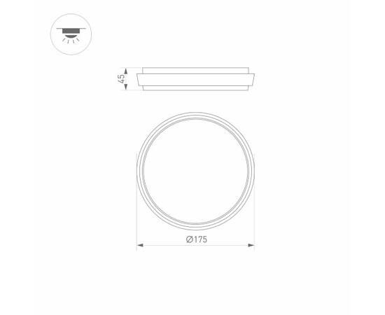 Уличный светодиодный светильник Arlight LGD-Giro-R175-10W Day4000 032421, изображение 2