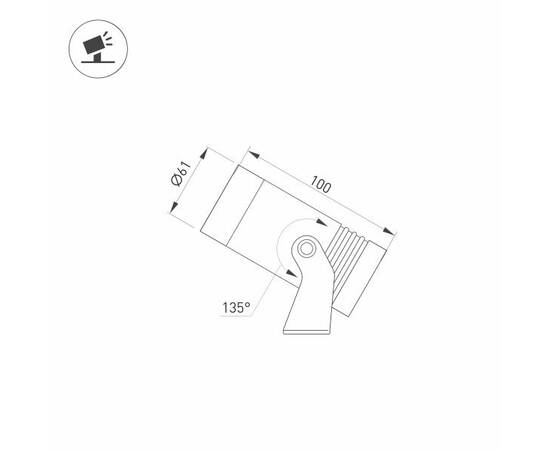 Уличный светодиодный светильник Arlight ALT-Ray-R61-15W Warm3000 032557, изображение 2