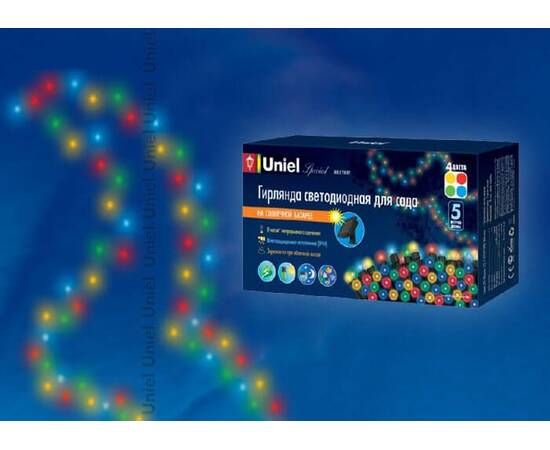 Гирлянда на солнечных батареях 500см разноцветная Uniel Special USL-S-122/PT5000 Milkyway 05306, изображение 11