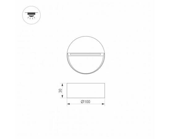 Уличный настенный светодиодный светильник Arlight LGD-Trace-R100-4W Warm3000 029959, изображение 2