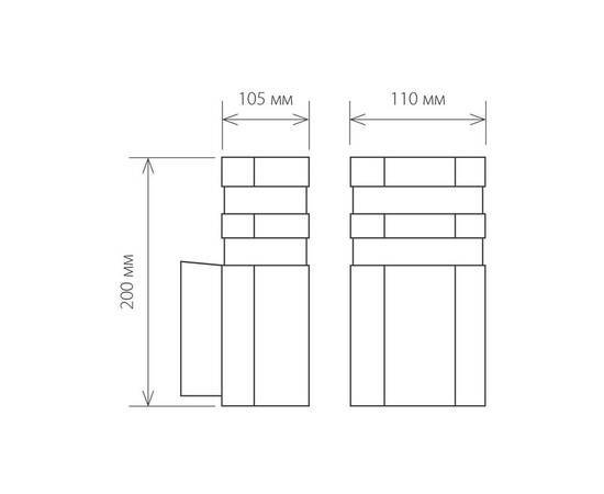 Уличный настенный светильник Elektrostandard 1444 Techno a032627, изображение 3