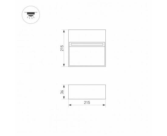 Уличный настенный светодиодный светильник Arlight LGD-Trace-S215x215-8W Warm3000 029958, изображение 2