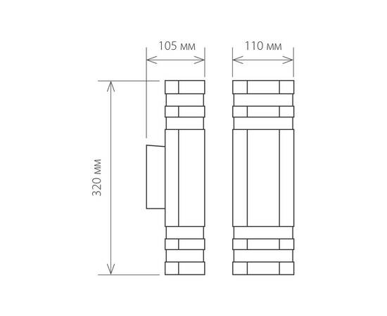Уличный настенный светильник Elektrostandard Techno 1443 a032626, изображение 2