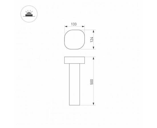 Уличный светодиодный светильник Arlight LGD-Swamp-Boll-H500-7W Warm3000 029968, изображение 2