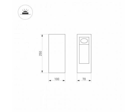 Уличный светодиодный светильник Arlight LGD-Mark-Boll-H250-7W Warm3000 029975, изображение 2