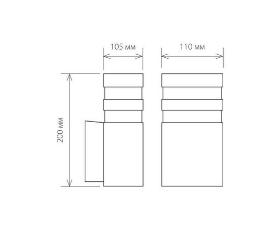 Уличный настенный светильник Elektrostandard 1450 Techno a032630, изображение 2
