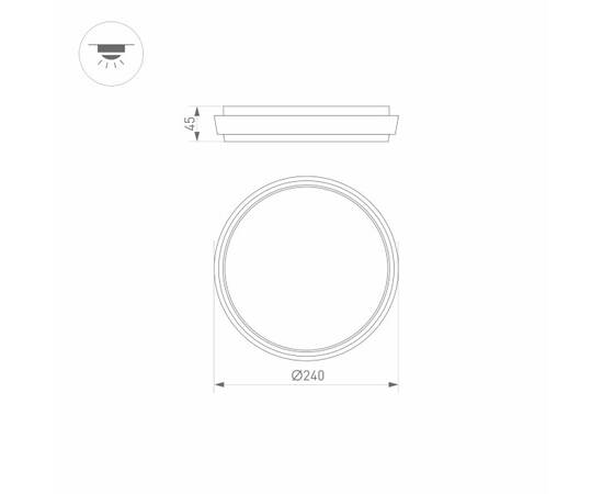 Уличный светодиодный светильник Arlight LGD-Giro-R240-25W Day4000 032424, изображение 2