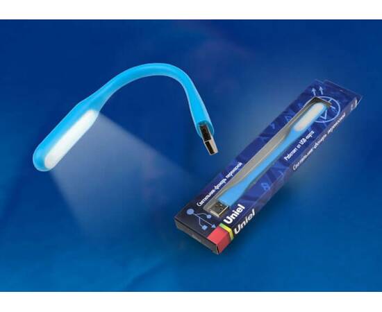Переносной светодиодный фонарь Uniel Usb-зарядка 170х15 260 лм TLD-541 Blue UL-00000251, изображение 2