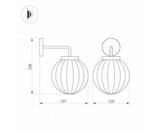 Уличный настенный светодиодный светильник Arlight LGD-Pearl-Wall-7W Warm3000 029973, изображение 2