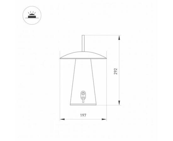 Уличный светодиодный светильник Arlight SP-Patio-Tab-2W Warm3000 030051, изображение 2