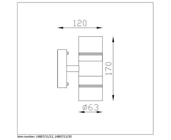 Уличный настенный светодиодный светильник Lucide Arne-Led 14867/11/12, изображение 2