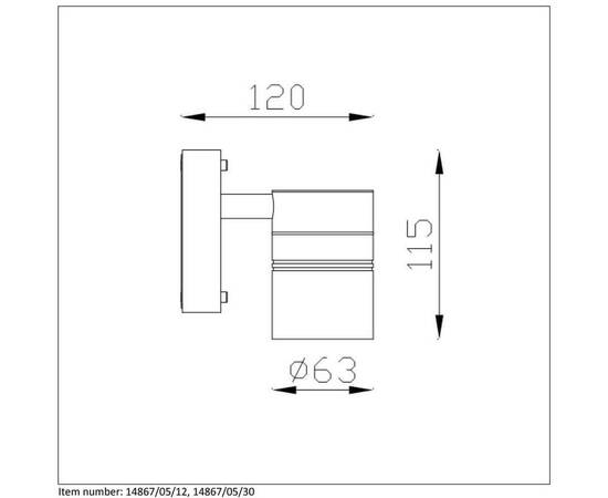 Уличный настенный светодиодный светильник Lucide Arne-Led 14867/05/30, изображение 2