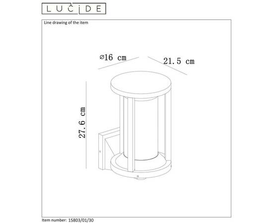 Уличный настенный светильник Lucide Cadix 15803/01/30, изображение 3