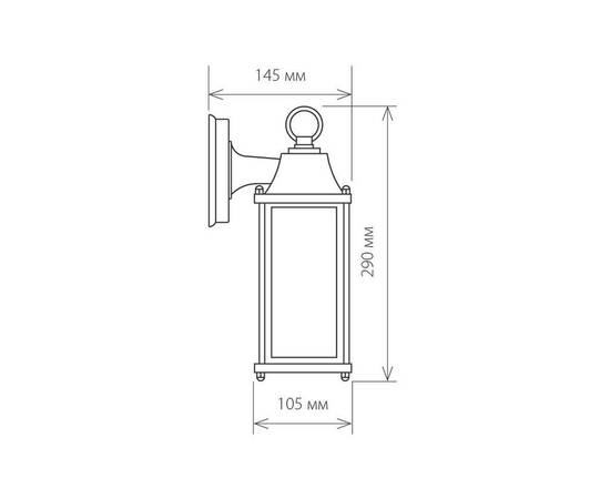 Уличный настенный cветильник Elektrostandard 1008D Brick черный a038438, изображение 2