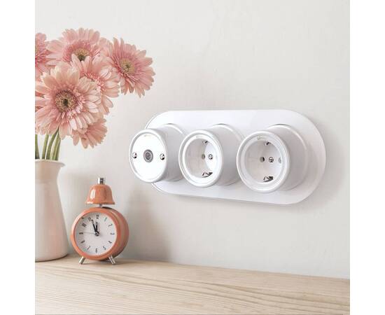 ТВ розетка Werkel Retro белая WL18-02-05 4690389100659, изображение 2
