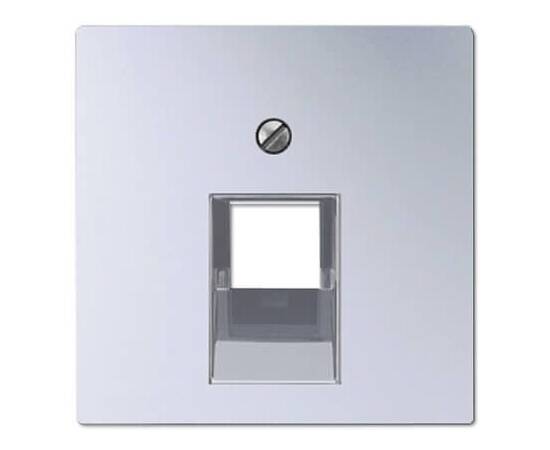Накладка 1-ой наклонной телефонной/компьютерной розетки Jung A 500 алюминий A569-1PLUAAL