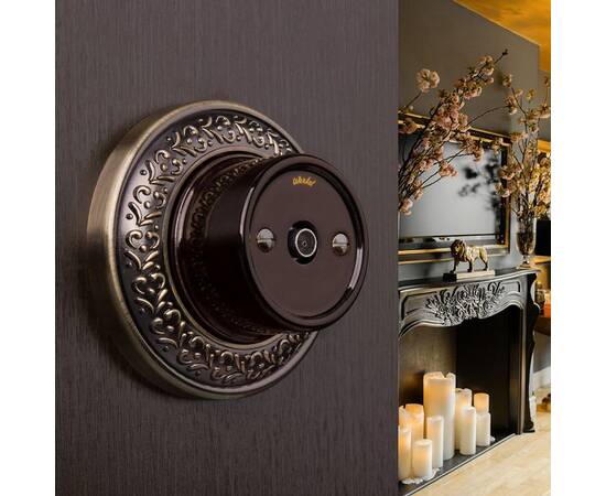 ТВ розетка Werkel Retro коричневая WL18-02-05 4690389100734, изображение 2