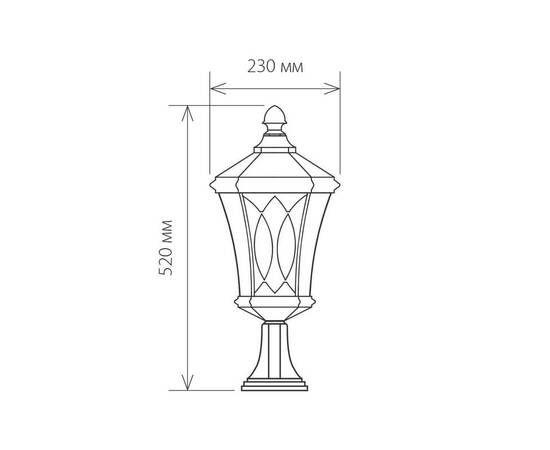 Уличный светильник Elektrostandard Virgo S капучино a031922, изображение 3
