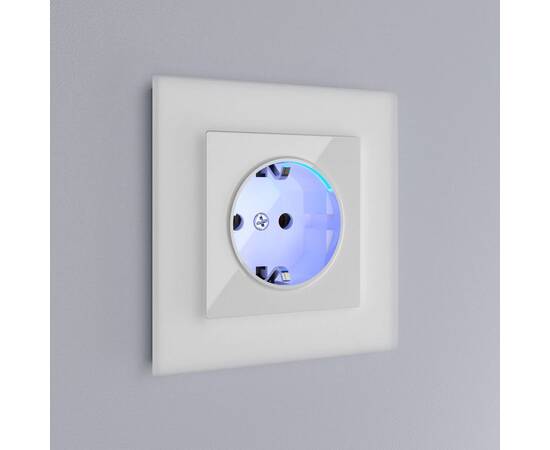 Розетка с заземлением и подсветкой Werkel белая W1171401 4690389155338, изображение 5