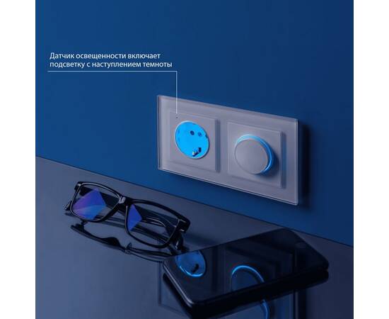 Розетка с заземлением и подсветкой Werkel белая W1171401 4690389155338, изображение 8