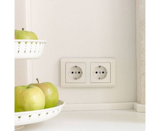 Розетка с заземлением Werkel перламутровый рифленый W1171013 4690389161001, изображение 6