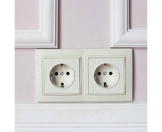 Розетка с заземлением, безвинтовой зажим Werkel слоновая кость W1171303 4690389155772, изображение 6