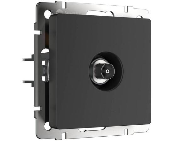 ТВ-розетка Werkel оконечная черный матовый W1183008 4690389157028