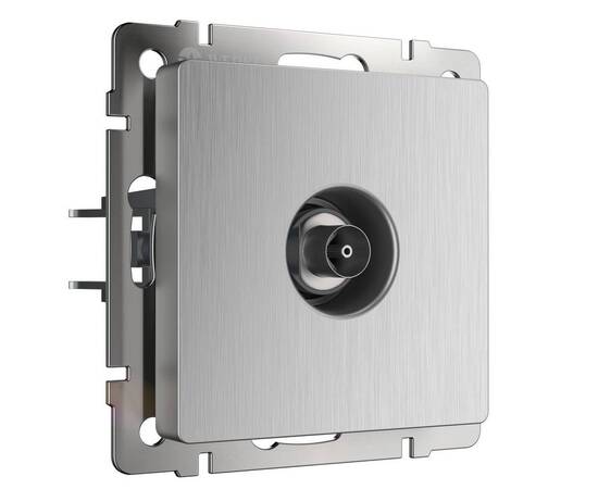 ТВ-розетка оконечная Werkel cеребряный рифленый W1183009 4690389159909