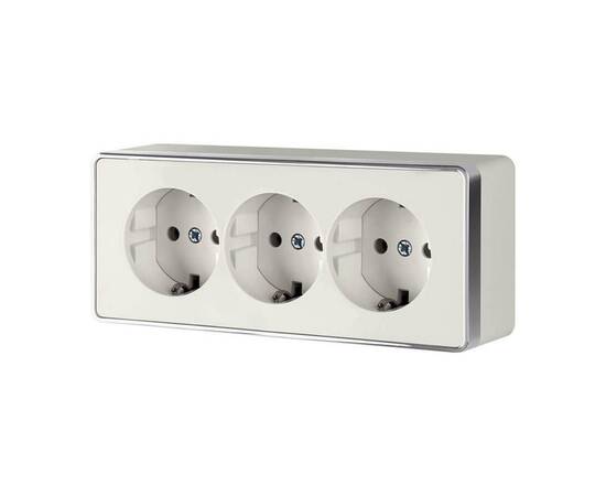 Розетка тройная с заземлением и шторками Werkel Gallant слоновая кость W5073103 4690389163906