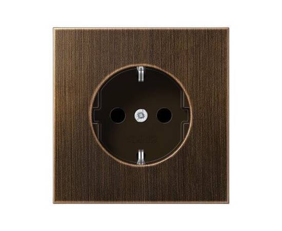 Розетка с заземлением безвинтовой зажим Jung LS 990 antik ME1520AT