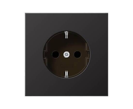 Розетка с заземлением безвинтовой зажим Jung LS 990 dark AL1520D