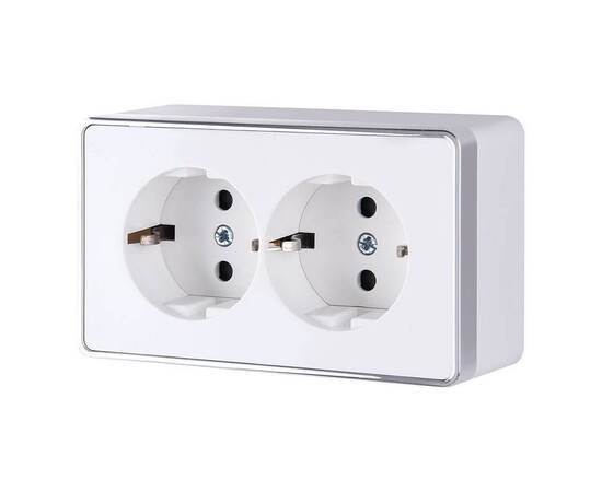 Розетка двойная с заземлением Werkel Gallant белый W5072101 4690389164644
