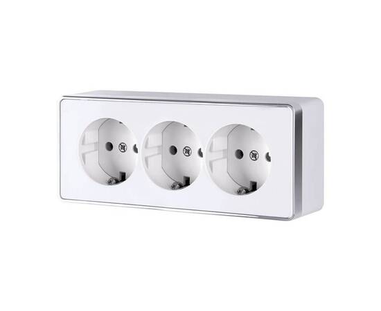 Розетка тройная с заземлением и шторками Werkel Gallant белый W5073101 4690389163913