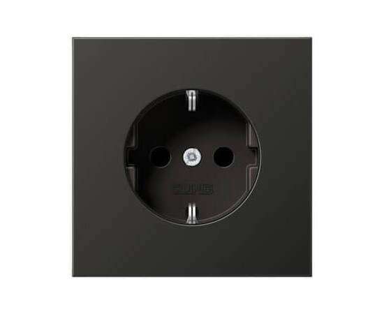 Розетка с заземлением безвинтовой зажим Jung LS 990 антрацит AL1520AN