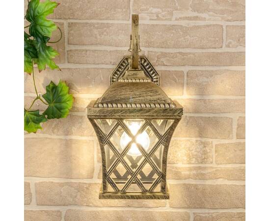 Уличный настенный светильник Elektrostandard Cassiopeya D черное золото a025295, изображение 2