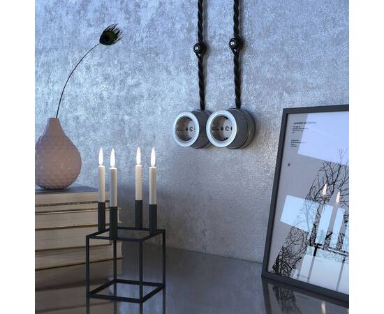 Розетка Werkel с заземлением Ретро матовый хром WL19-10-01 4690389143434, изображение 3