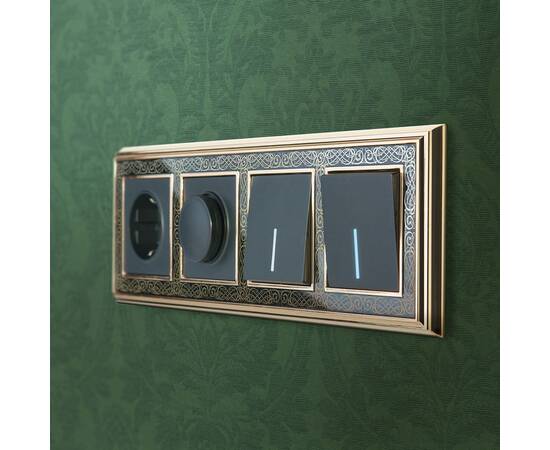 Выключатель Werkel одноклавишный проходной с подсветкой черный матовый W1112108 4690389156670, изображение 8