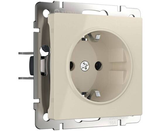 Розетка с заземлением и шторками Werkel слоновая кость W1171103 4690389155758