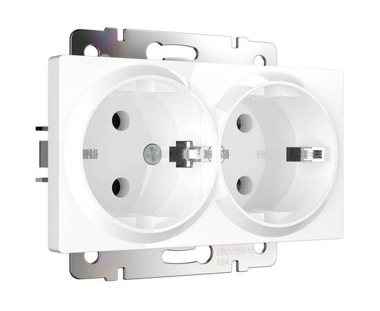 Розетка двойная с заземлением Werkel белый W1172001 4690389155352