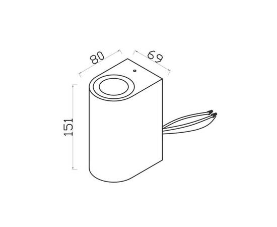 Уличный настенный светильник Maytoni Slat O044WL-02B, изображение 2