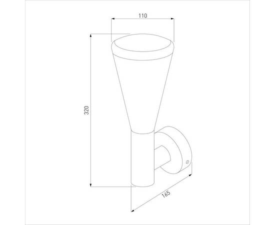 Уличный настенный светильник Elektrostandard 1416 Techno черный a049709, изображение 3