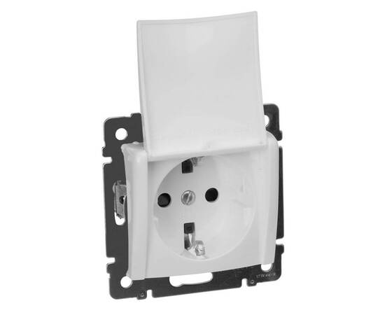 Розетка 2К+3 Legrand Valena 16A 250V с крышкой белая 774422