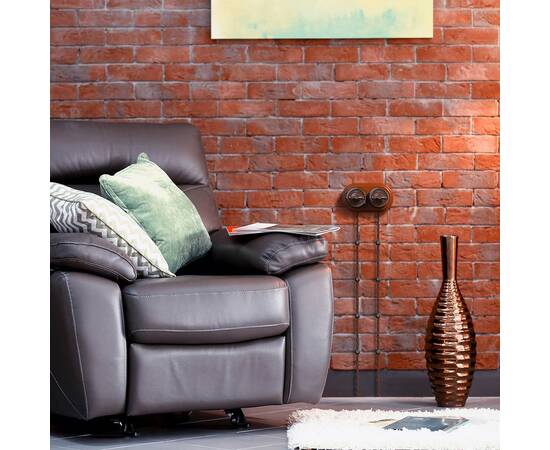 Выключатель Werkel на 4 положения двухклавишный Retro коричневый W5620014 4690389166754, изображение 5