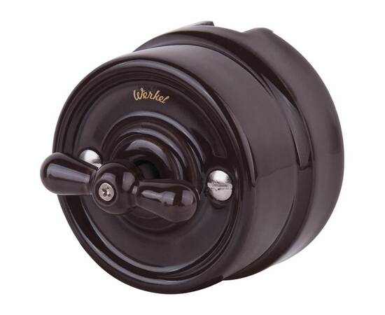 Выключатель Werkel на 4 положения двухклавишный Retro коричневый W5620014 4690389166754