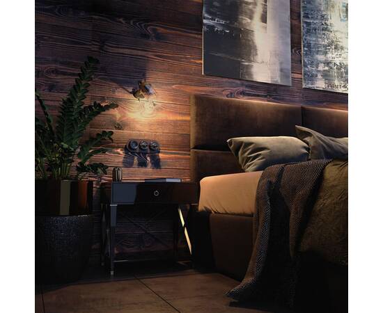 Выключатель Werkel на 4 положения двухклавишный Retro коричневый W5620014 4690389166754, изображение 2