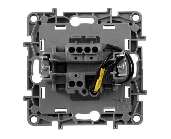 Выключатель 1-но клавишный с подсветкой, алюминий 672403, изображение 3
