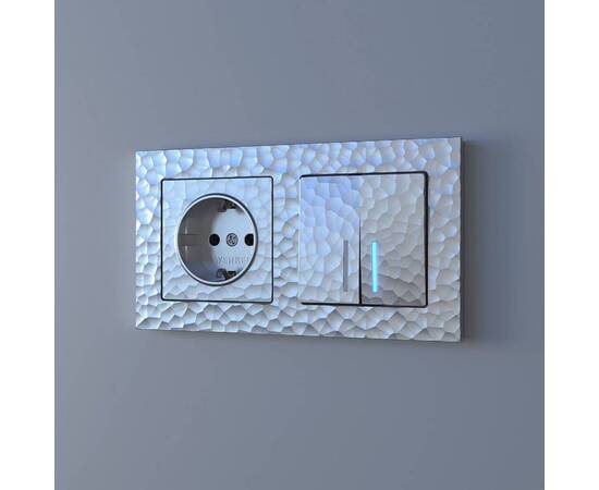 Розетка Werkel Hammer с заземлением серебряный W1271006 4690389162800, изображение 5